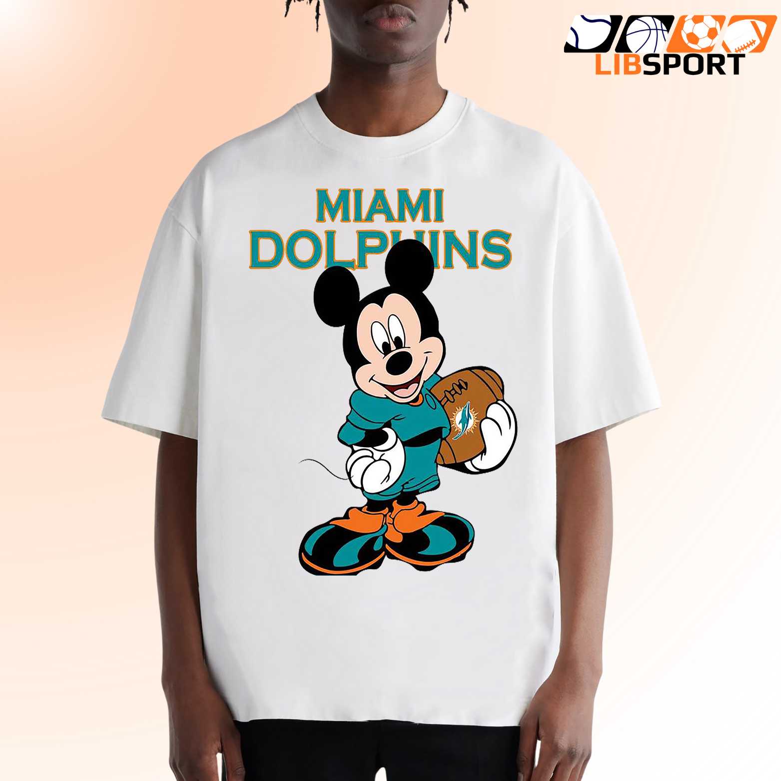 Mickey Dolphins Shirt, Miami Nfl Tee, Cute Football Streetwear